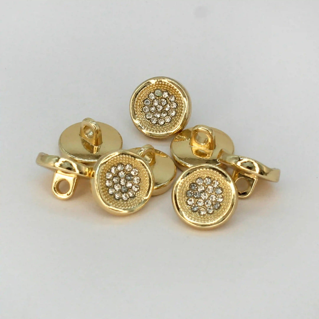 Luxurious Diamond Metal Buttons | 11mm (18L)