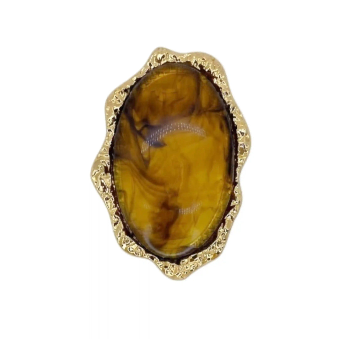 Abstract Oval Stone Buckles
