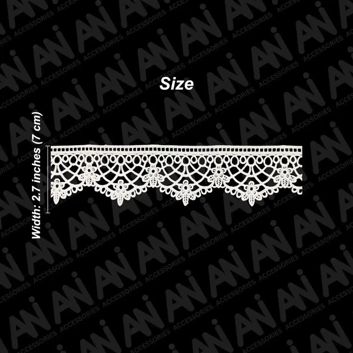Classic ladder with Floral Brussels Sequence Lace | 2 Meter