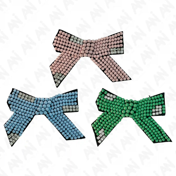 Beaded Bow Sew Patch