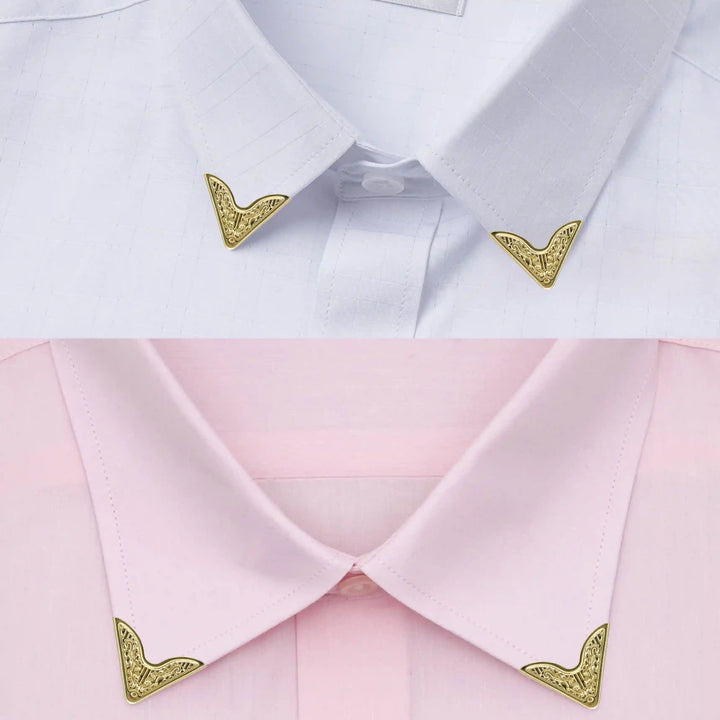 Gold V-Shaped Collar Tips