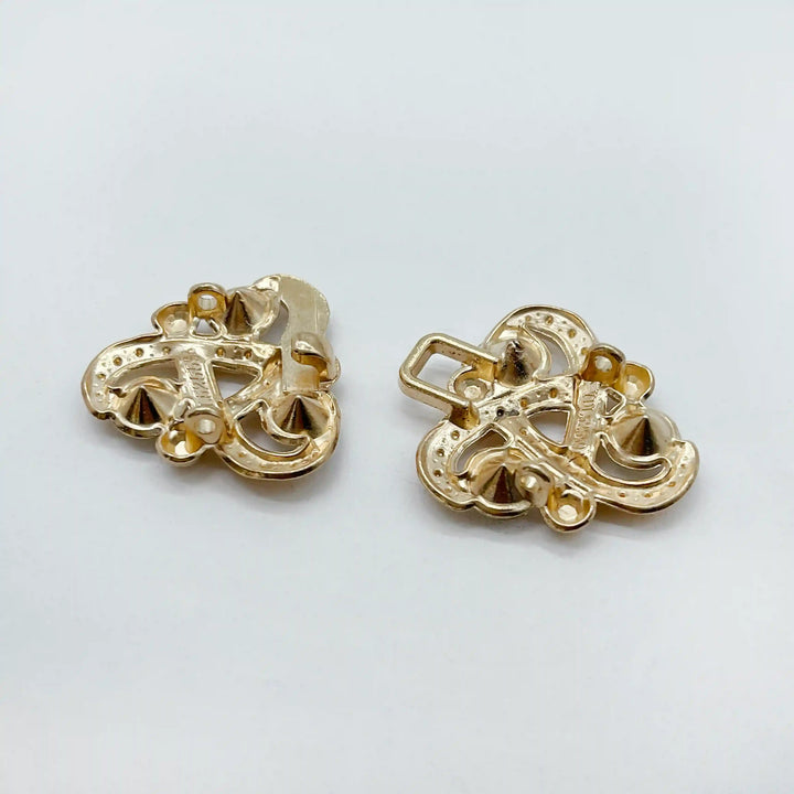 Triple-Loop Rhine Stone Frog Closure Buttons