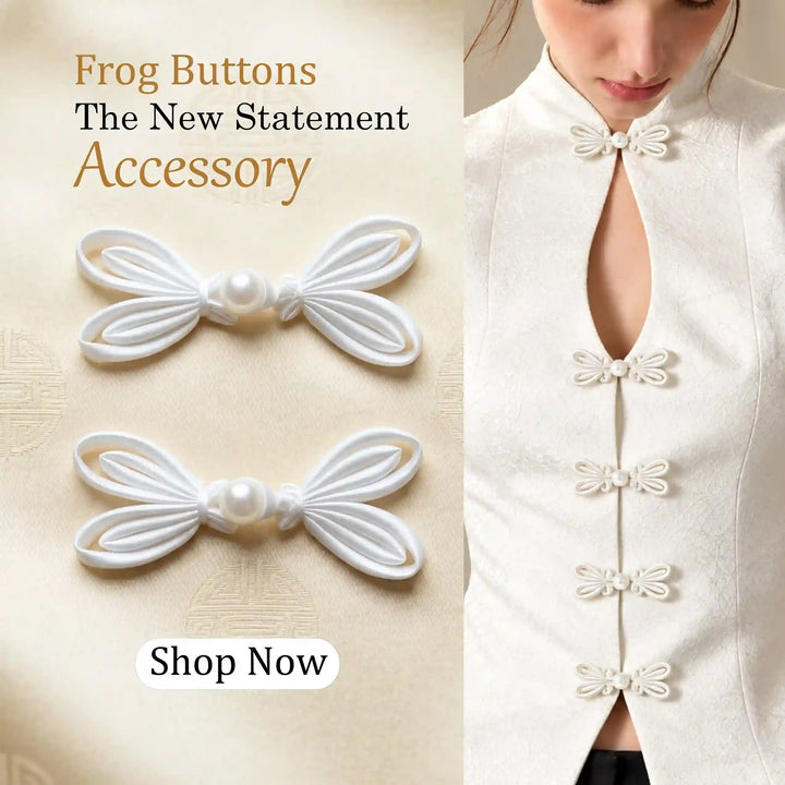 2 Pair | High-Gloss Liquid Ripple Frog Button