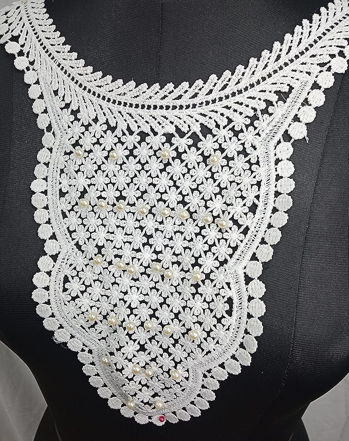 Intricate Openwork Floral Neckline