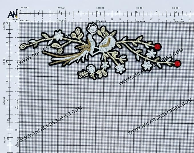 Bird on Branch Embroidery Patch