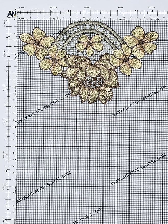 Arched Floral Sew Patch