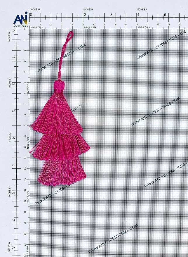 Fuchsia Tassel Set