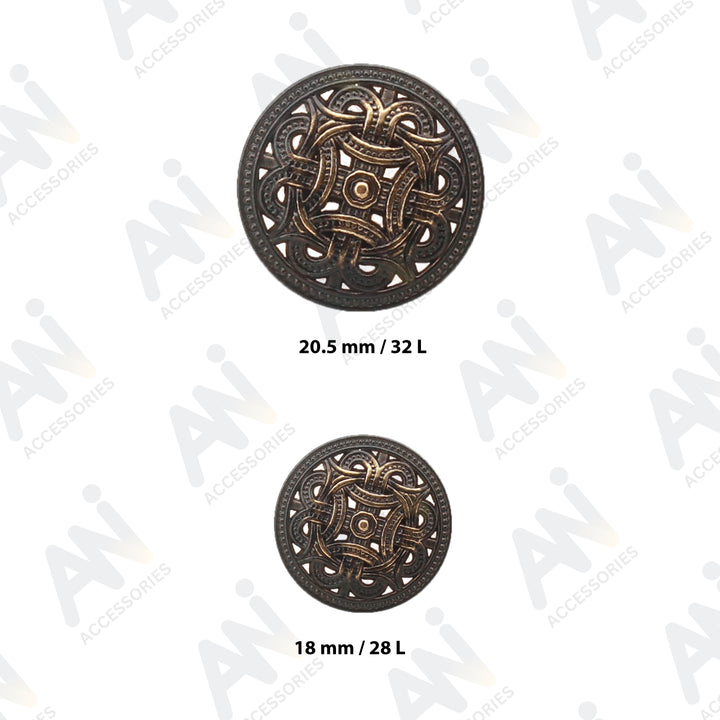 Baroque Design Metal Buttons