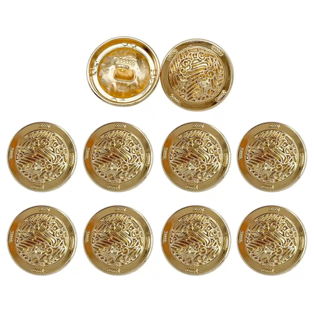 Shiny Decorative Metal Buttons | 15mm(24L), 18mm(28L) & 23mm(36L)