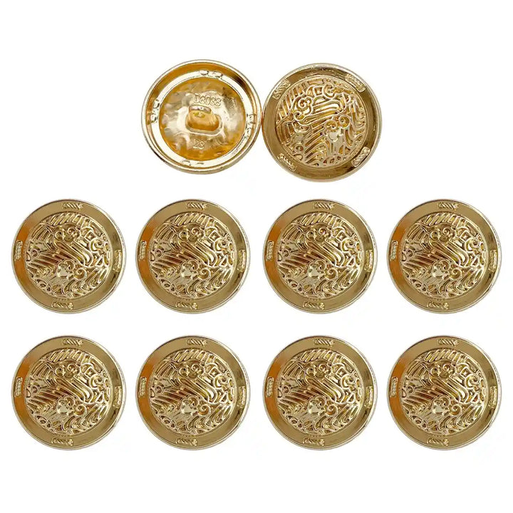 Shiny Decorative Metal Buttons | 15mm(24L), 18mm(28L) & 23mm(36L)