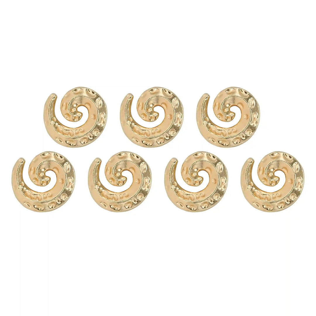 Hammered Spiral Button | 15mm & 18mm
