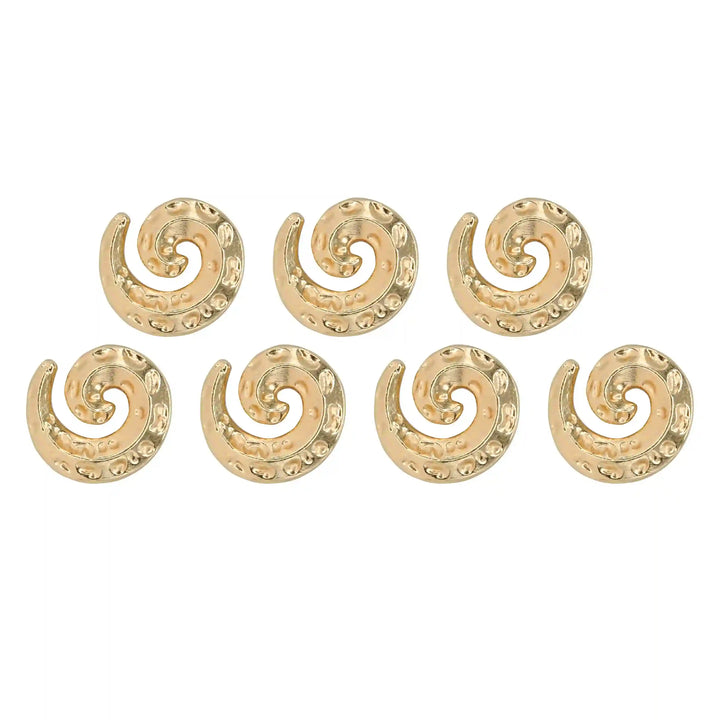 Hammered Spiral Button | 15mm & 18mm
