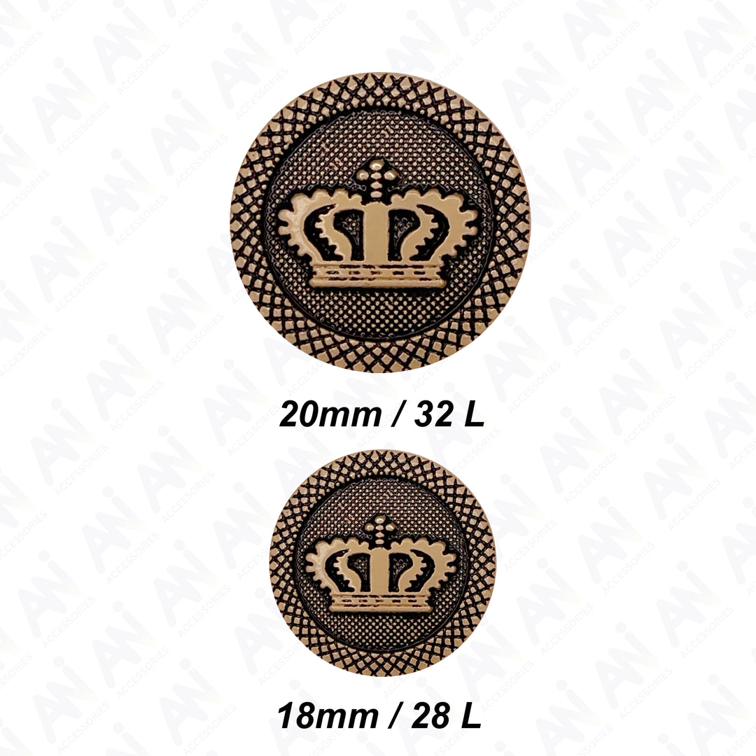 Regal Elegance Crown Buttons