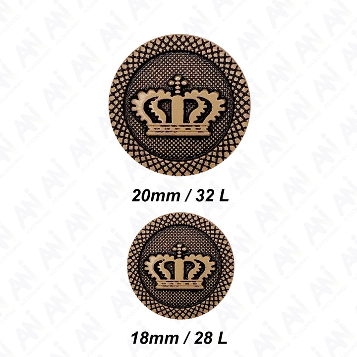 Regal Elegance Crown Buttons