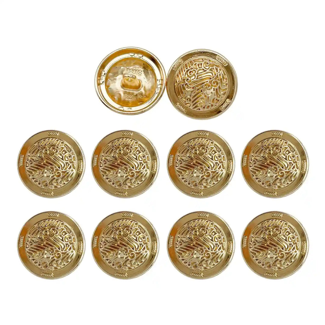 Shiny Decorative Metal Buttons | 15mm(24L), 18mm(28L) & 23mm(36L)