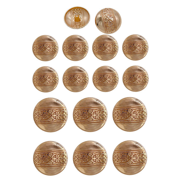 Etched Design Metal Buttons