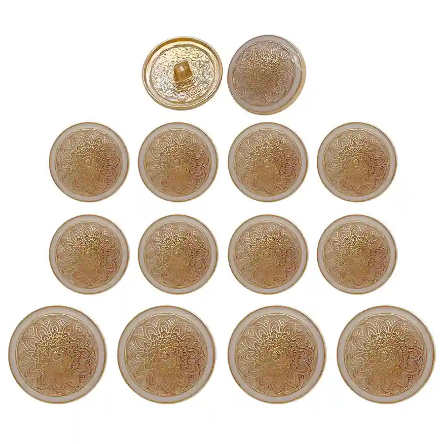 Mandala Shank Metal Button | 18mm(28L) & 21mm(34L)