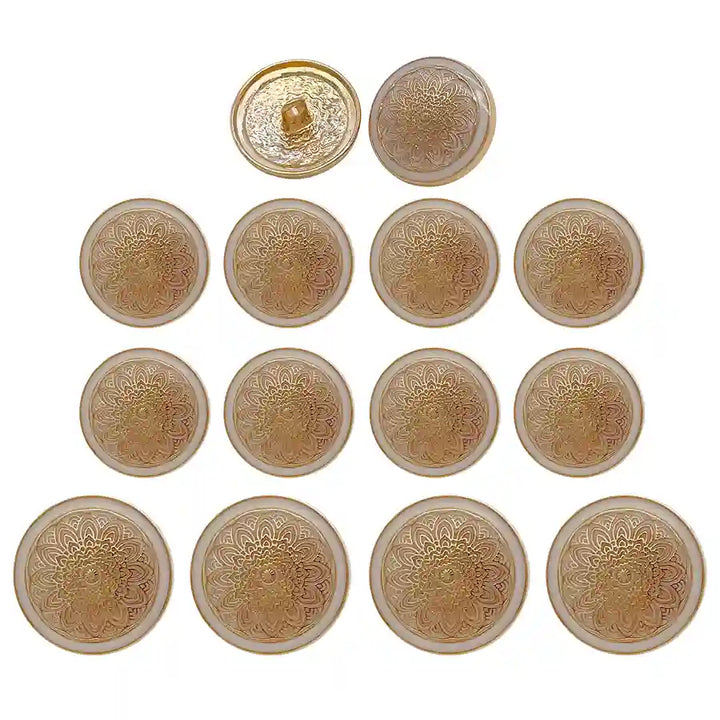 Mandala Shank Metal Button | 18mm(28L) & 21mm(34L)