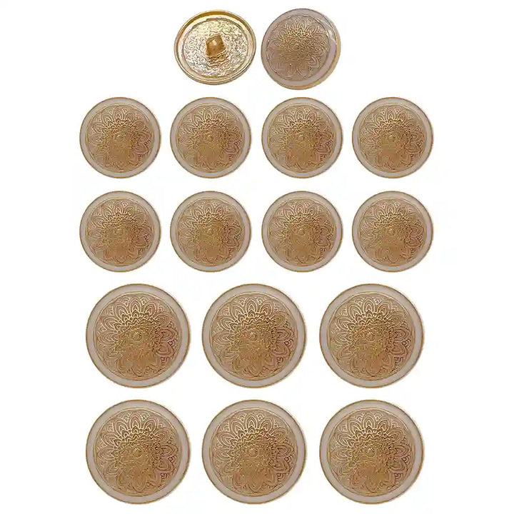 Mandala Shank Metal Button | 18mm(28L) & 21mm(34L)