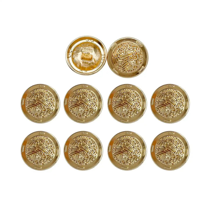 Shiny Decorative Metal Buttons | 15mm(24L), 18mm(28L) & 23mm(36L)