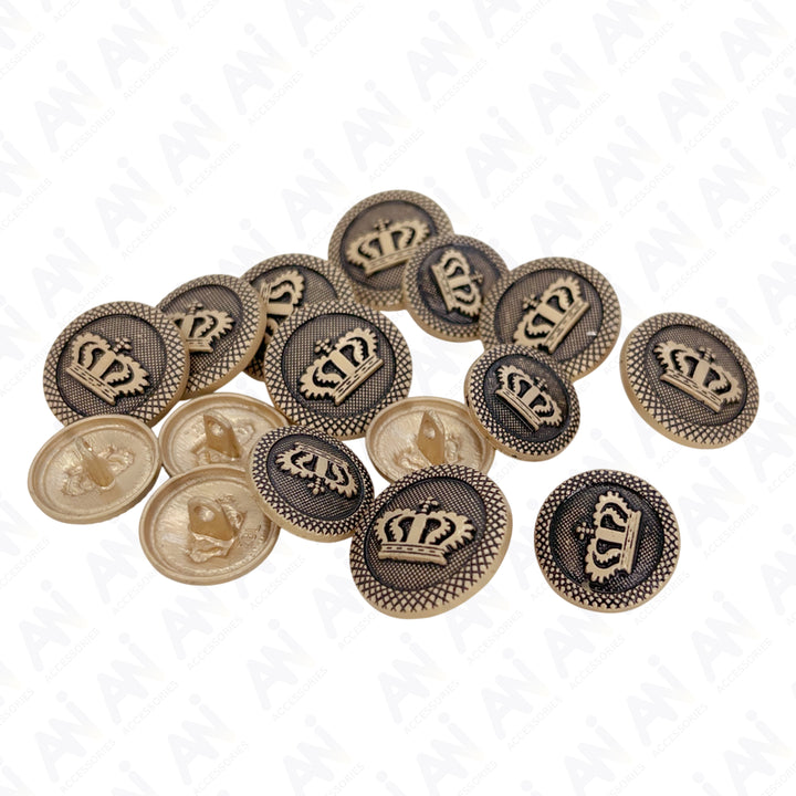 Regal Elegance Crown Buttons