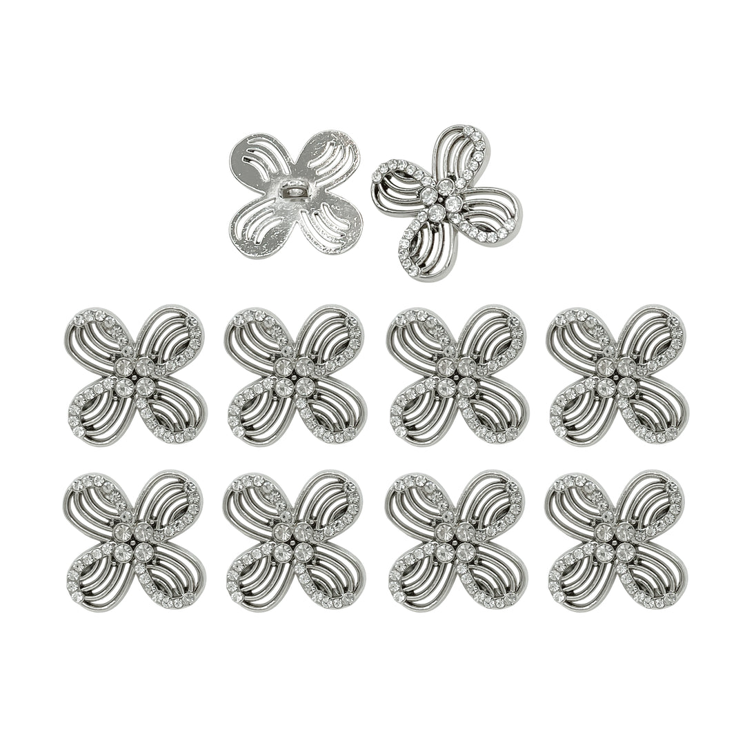Elegant Rhinestone Metal Buttons