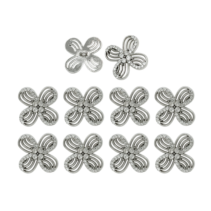 Elegant Rhinestone Metal Buttons