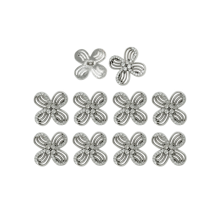 Elegant Rhinestone Metal Buttons