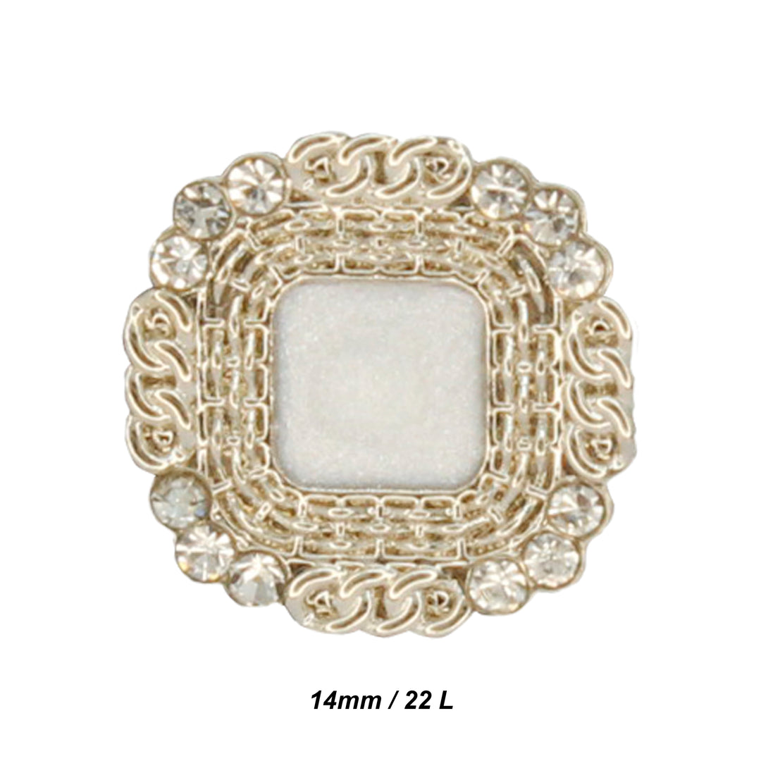 Rhinestone Diamond Metal Enamel Resin Button