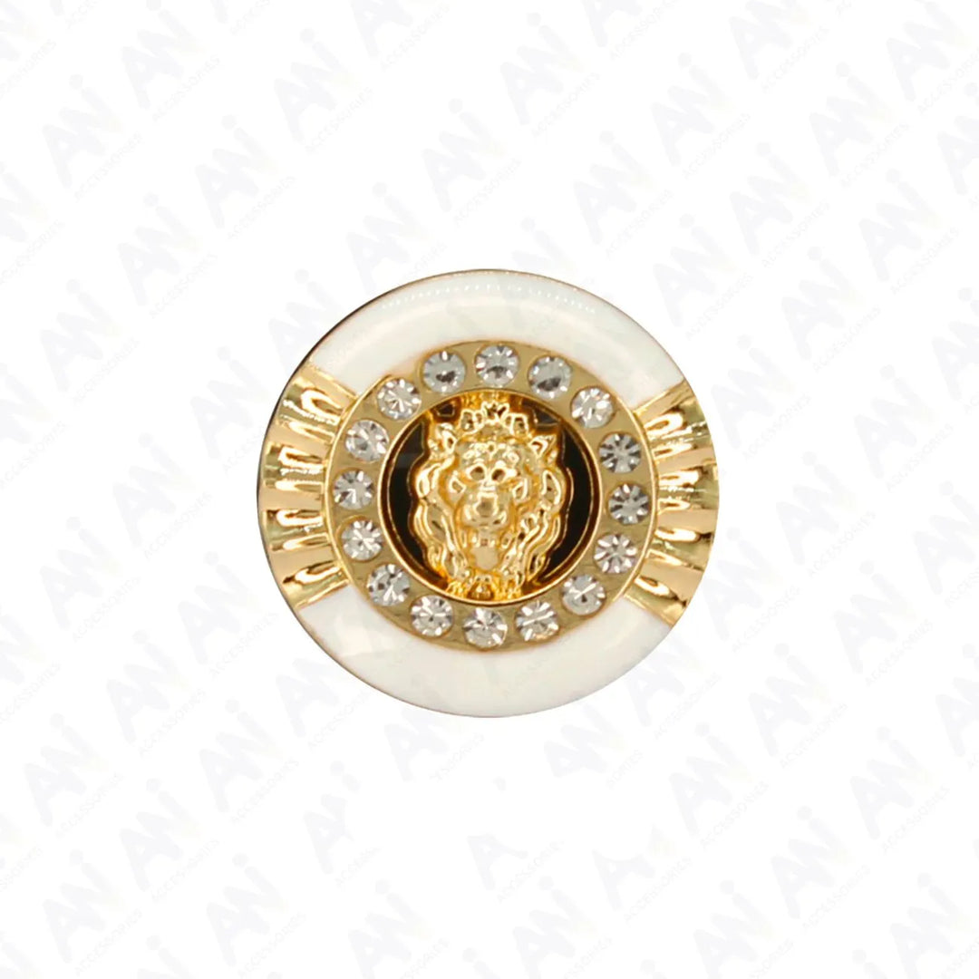 Lion Rhinestone Shirt Buttons | 14mm(22L) & 18mm(28L)