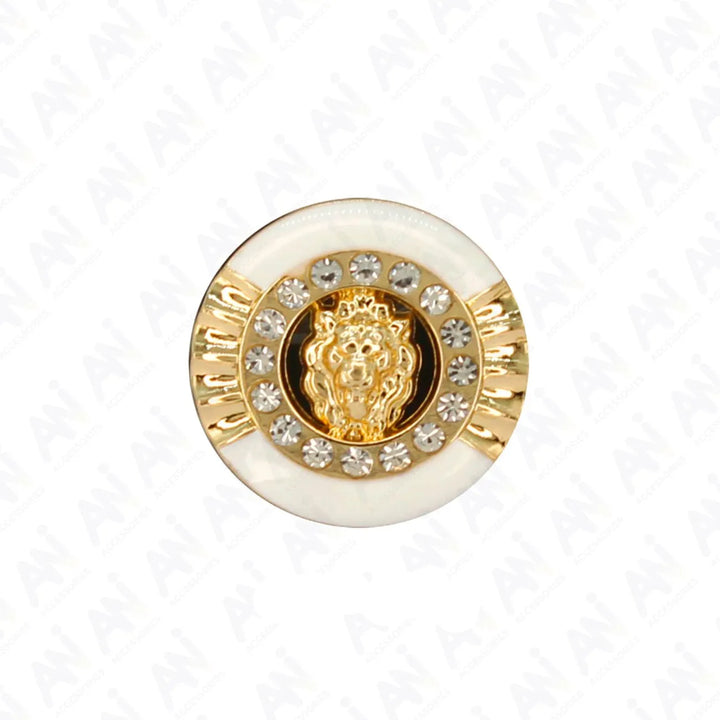 Lion Rhinestone Shirt Buttons | 14mm(22L) & 18mm(28L)