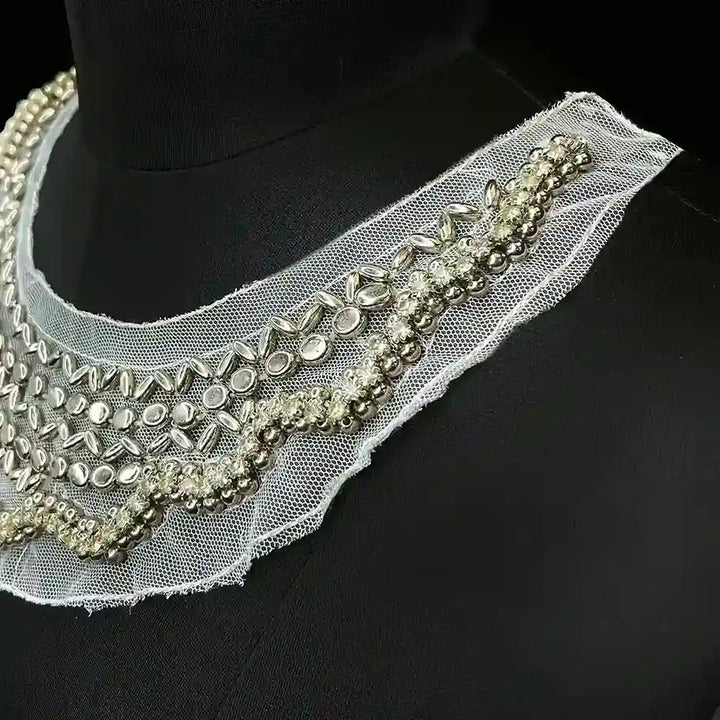 Beaded Round Neck Applique