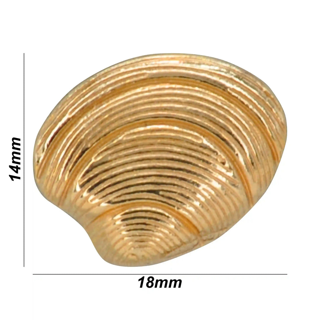 Seashell Metal Button | 15mm & 18mm