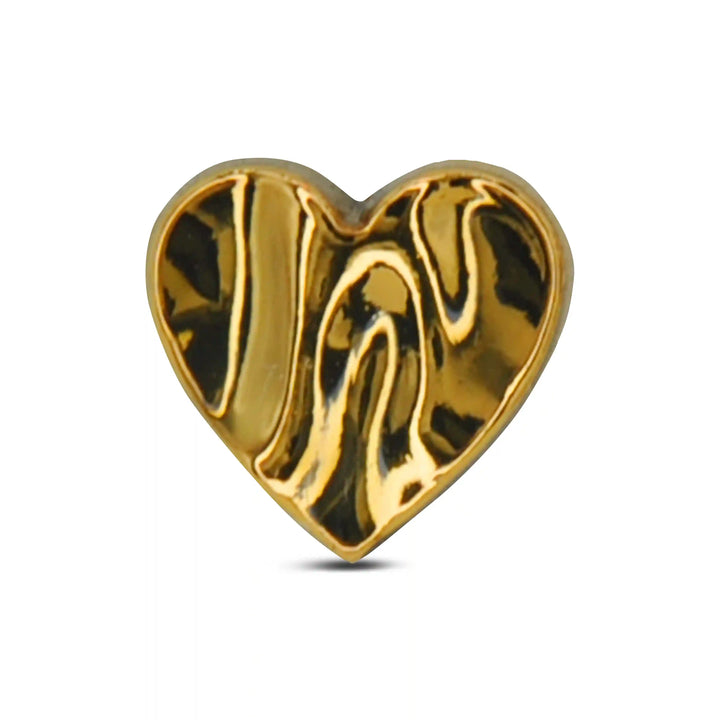 Glossy Heart Design Metal Button | 11mm(18L)