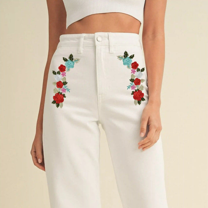 Embroidered Floral Applique Patch