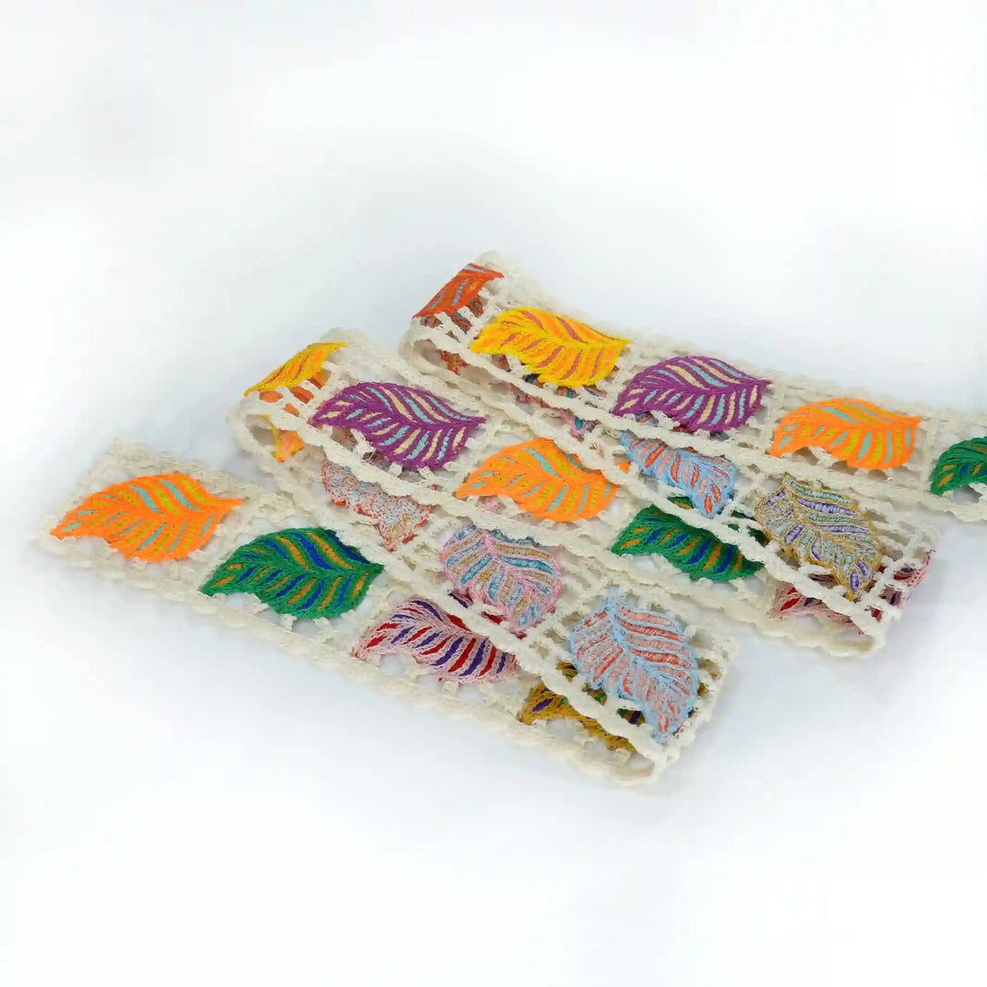 Multicolor Leaf Style Lace | 2 Meter