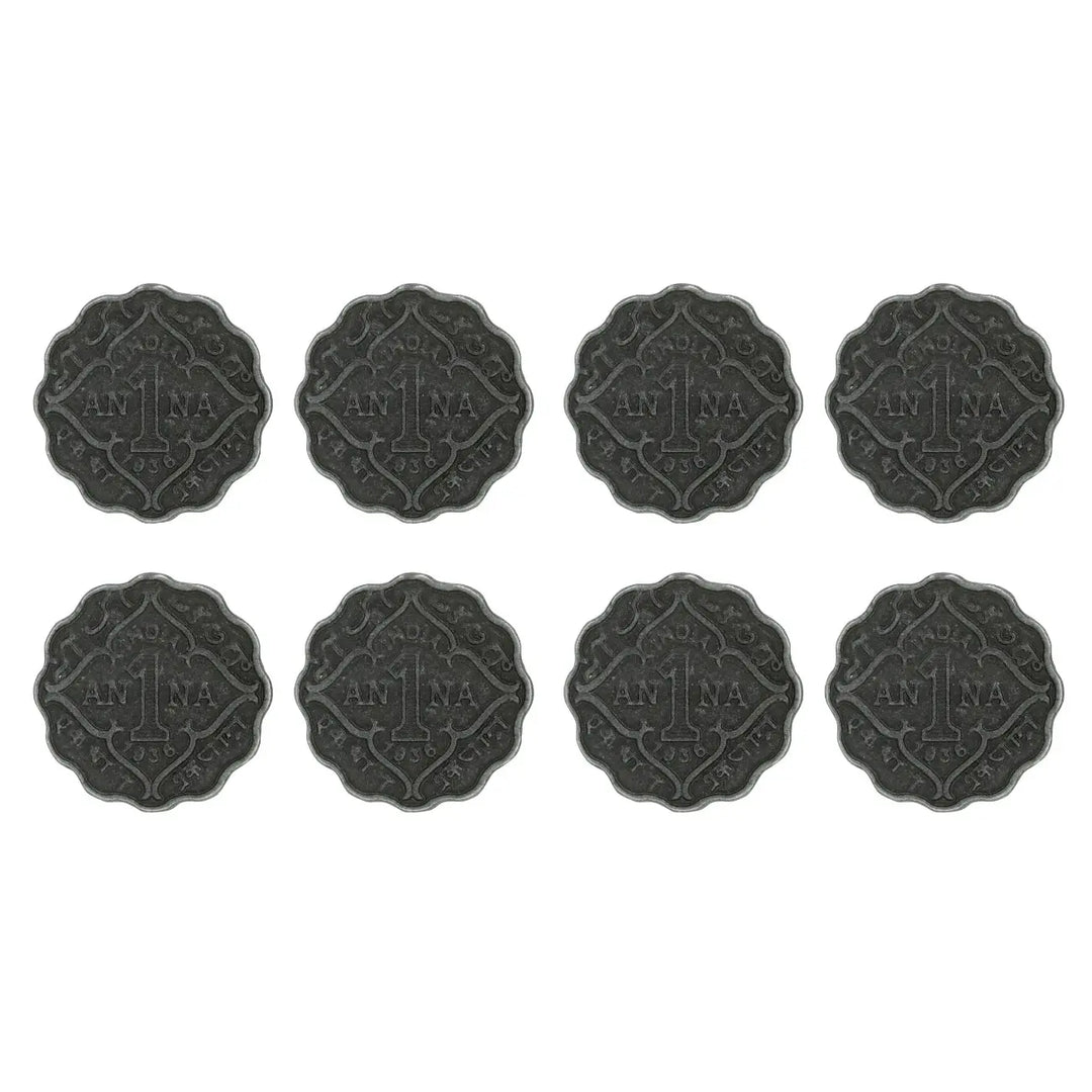 1 Anna Metal Coin Buttons | 17mm(27L) & 22mm(34L)