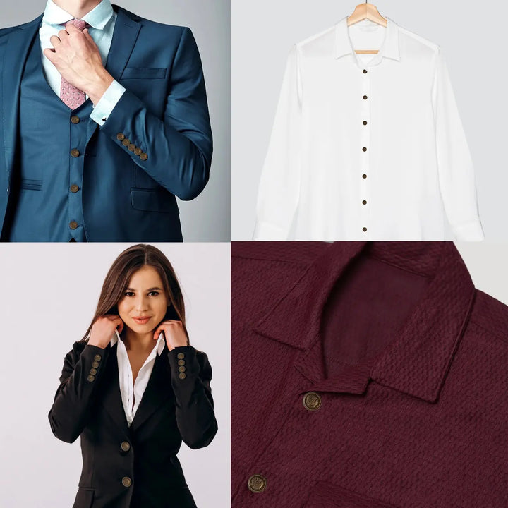 Royal Crest Antique Gold Metal Buttons | 18mm(28L) & 21mm(34L)