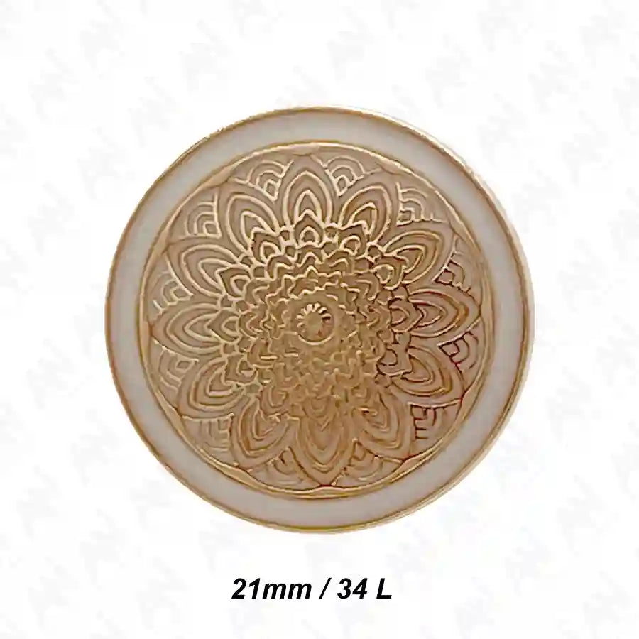 Mandala Shank Metal Button | 18mm(28L) & 21mm(34L)