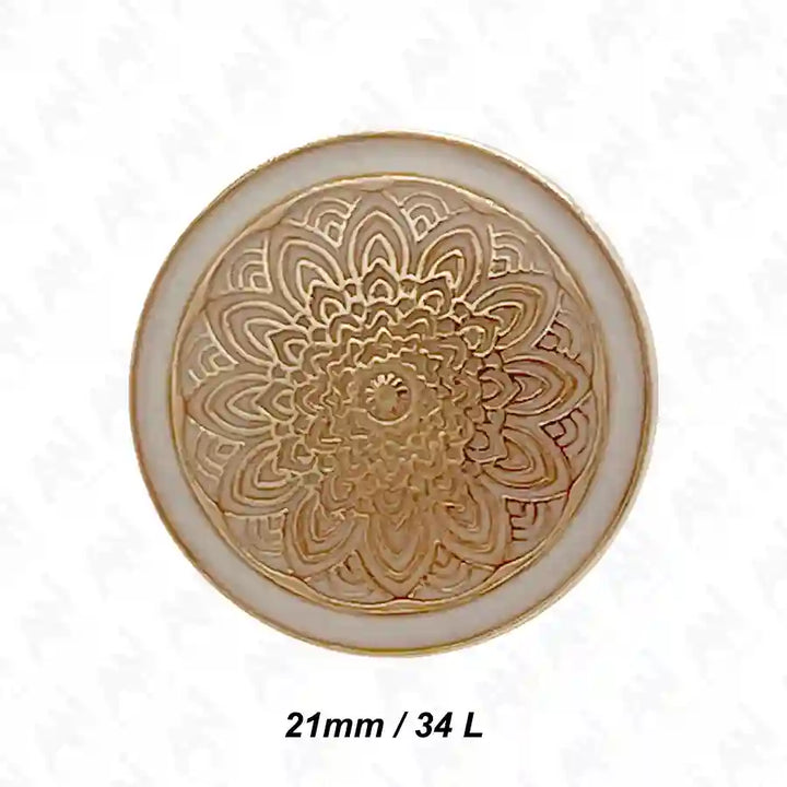 Mandala Shank Metal Button | 18mm(28L) & 21mm(34L)