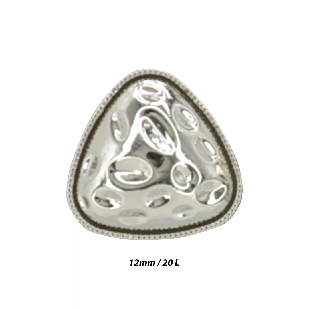 Round Triangle Hammered12mm Shirt Buttons