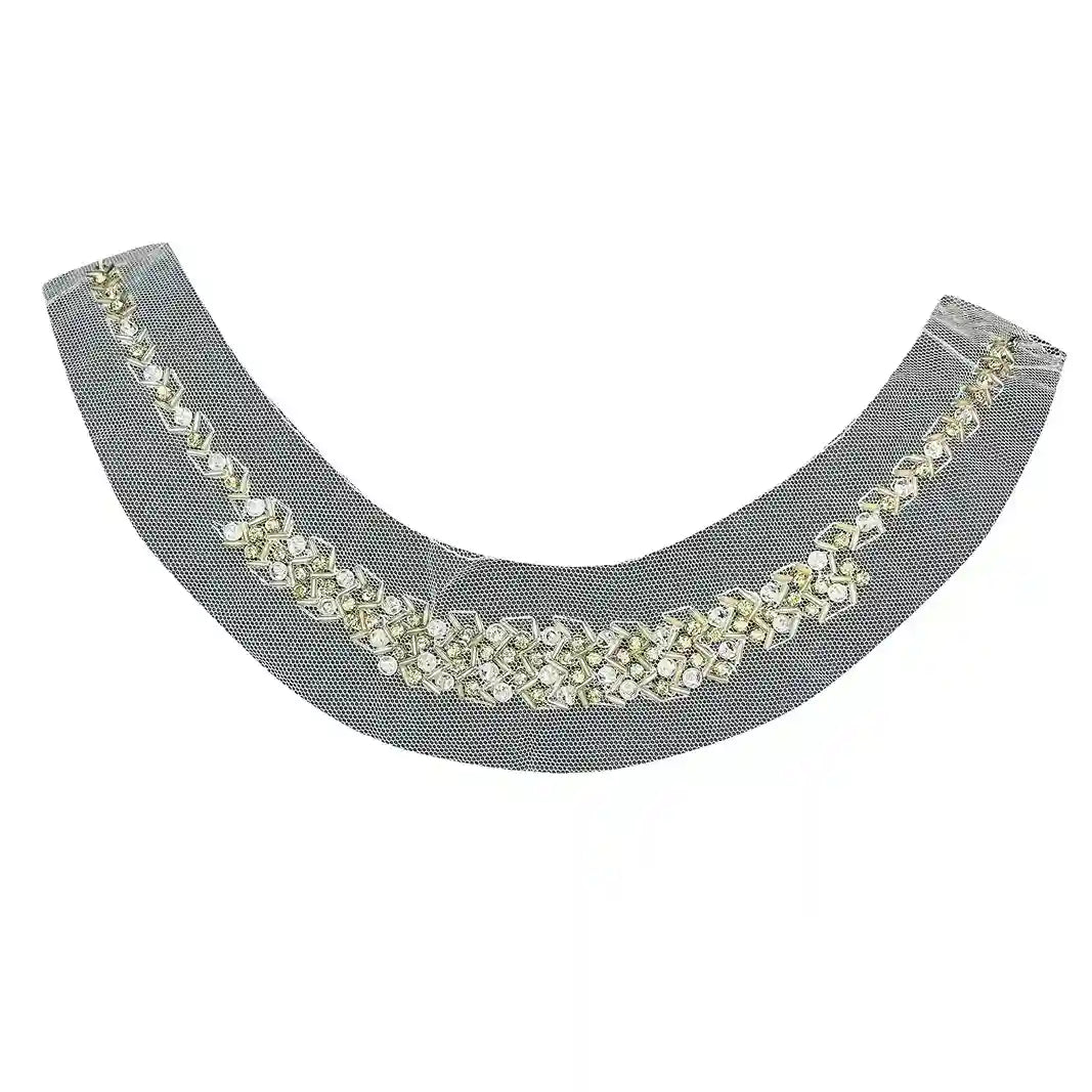 Elegant Round Beaded Neckline