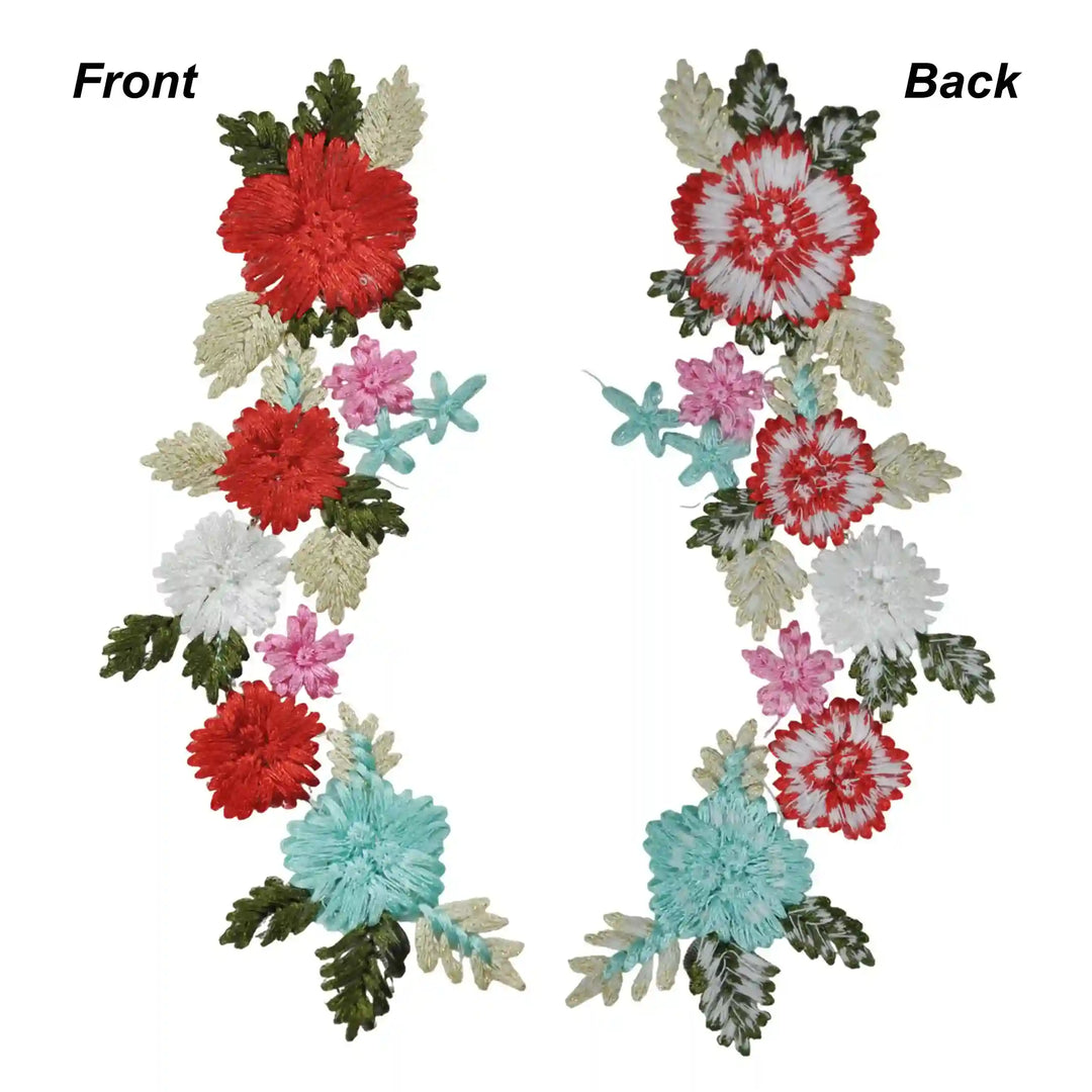 Embroidered Floral Applique Patch