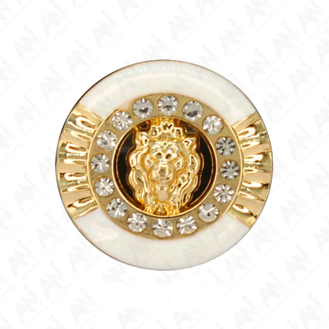 Lion Rhinestone Shirt Buttons | 14mm(22L) & 18mm(28L)