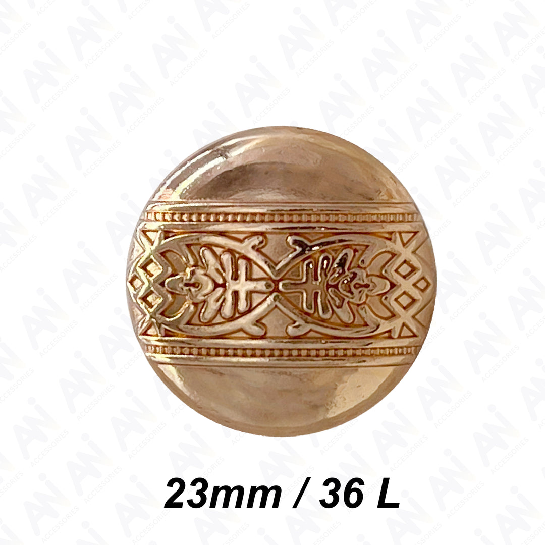 Etched Design Metal Buttons