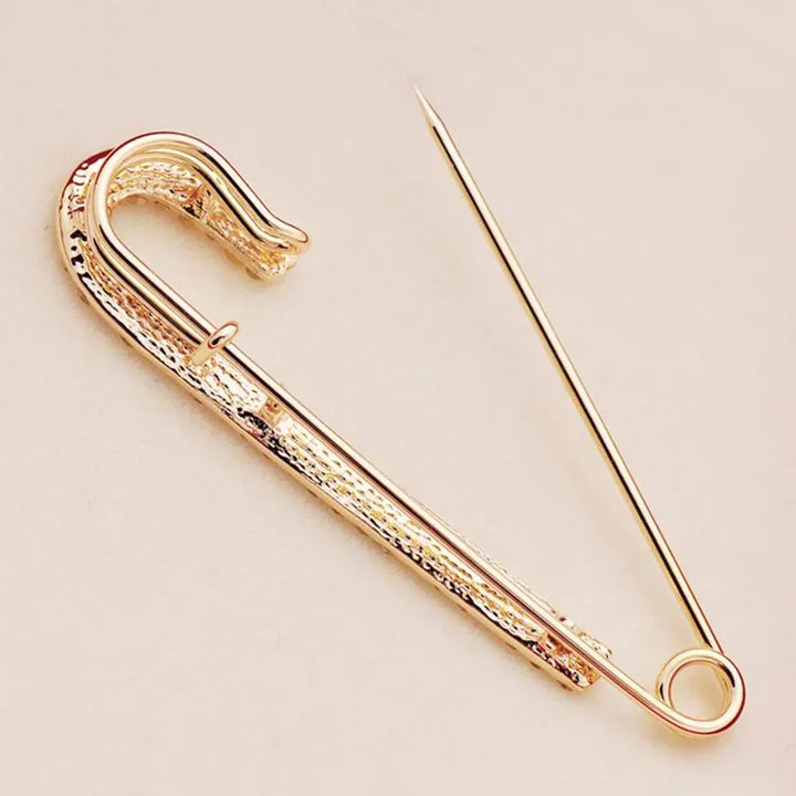 Gold Rhinestone Fancy Pin