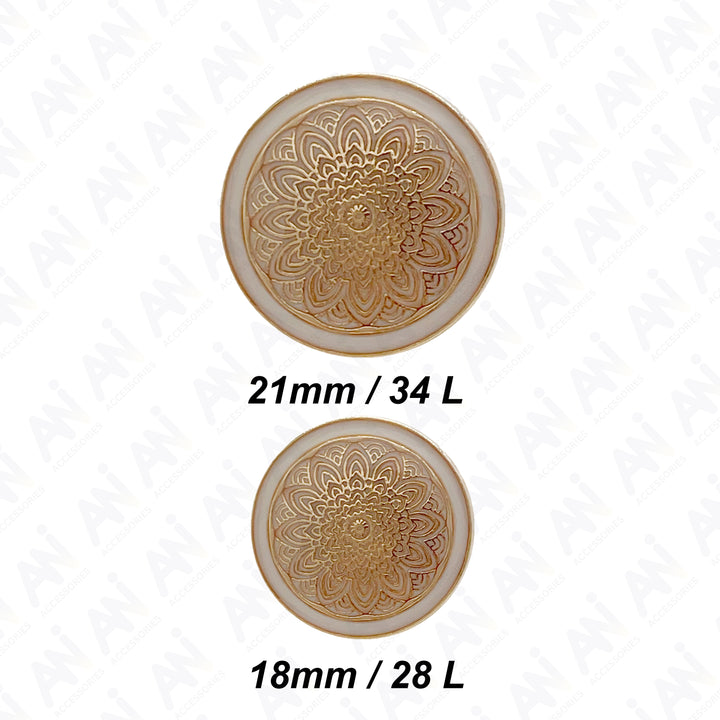 Mandala Metal Button