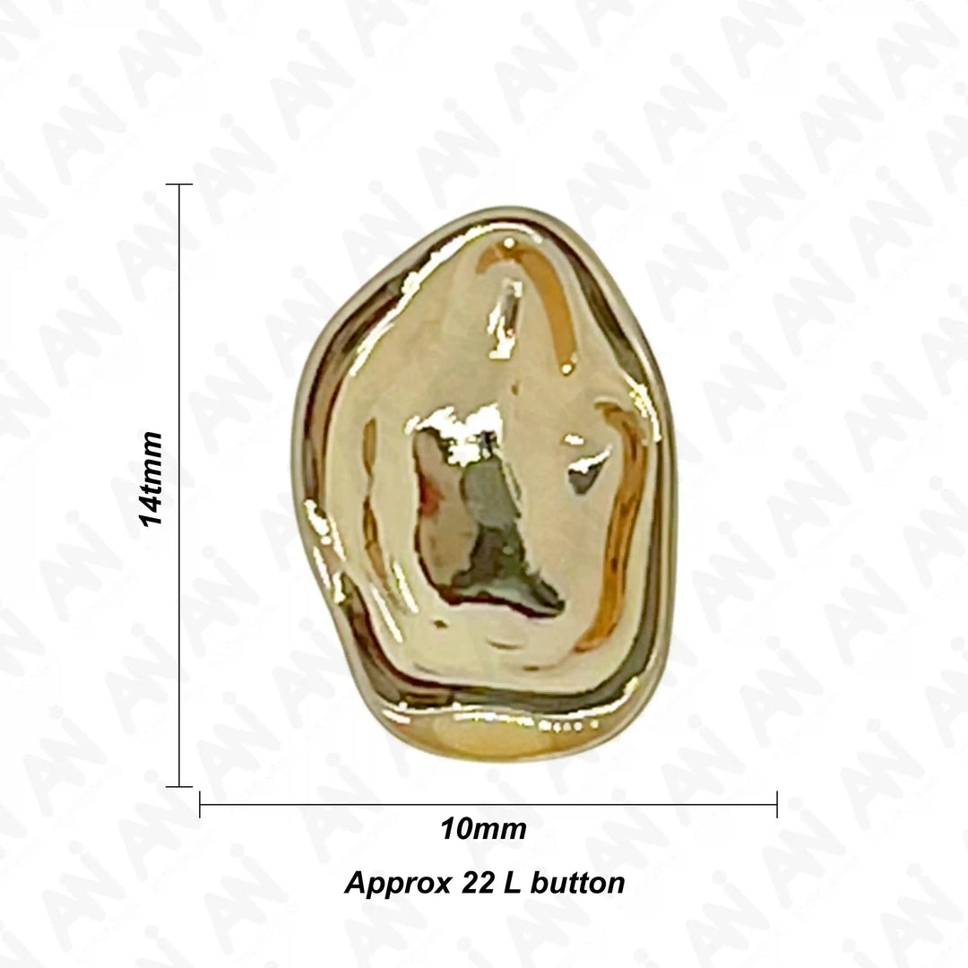 Irregular Shape Shirt Metal Buttons | 10mm(22L)