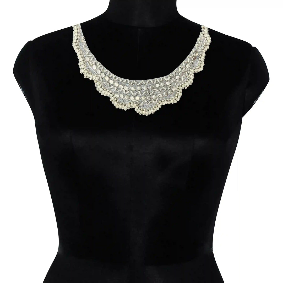Beaded Round Neck Applique