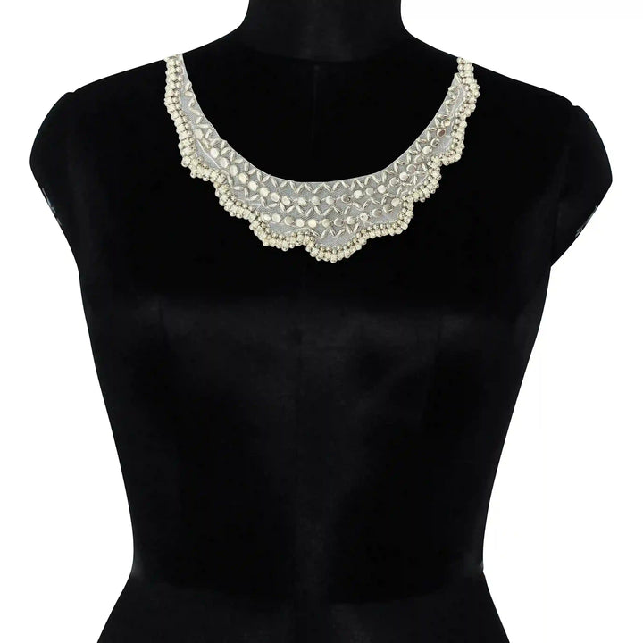 Beaded Round Neck Applique